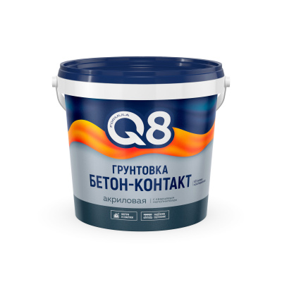 Грунтовка Бетон-контакт ФОРМУЛА Q8 акриловая 1,4кг