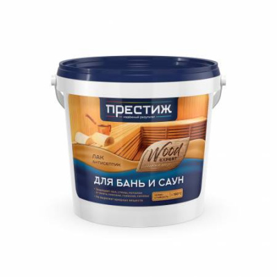 Лак ПРЕСТИЖ акриловый для бань и саун 0,9кг