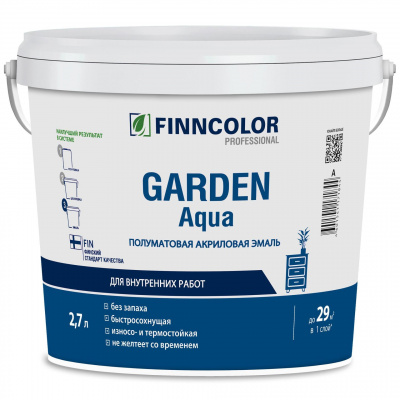 Эмаль акриловая FINNCOLOR GARDEN AQUA база A 2,7л