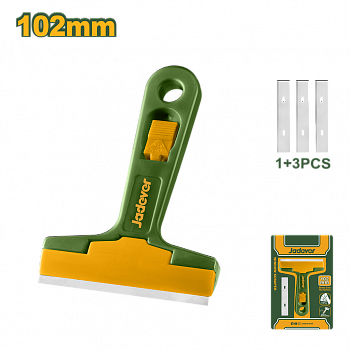 Скребок для стекла 102мм (1+3 лезвия 18*100мм) JADEVER