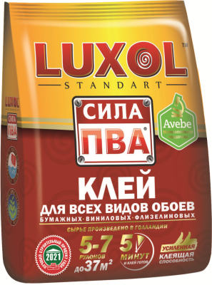 Клей обойный «LUXOL сила ПВА» (Standart) 100 г, пакет