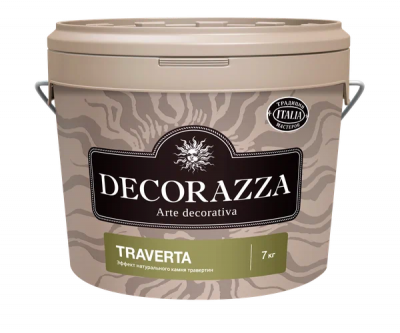 Декоративное покрытие DECORAZZA Traverta TT 001 7кг с эффектом камня травертина