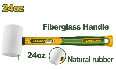 Молоток резиновый 660 гр JADEVER