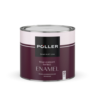 Эмаль алкидная Poller A.R.T. универсальная белая 2л