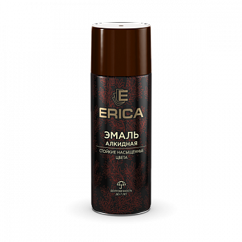 Аэрозольная эмаль алкидная Erica коричневая 520мл