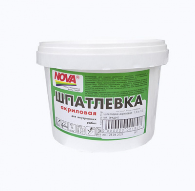 Шпатлевка акриловая 1,3 кг Nova