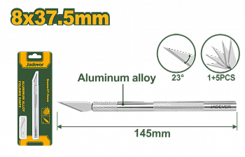 Нож для художественных работ 145мм перовые лезвия 6шт JADEVER