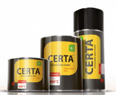 Эмаль термостойкая CERTA черная RAL9004 25кг до 1200градусов С