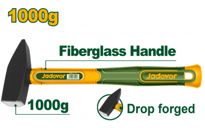 Молоток 1000гр с фибергласовой ручкой JADEVER