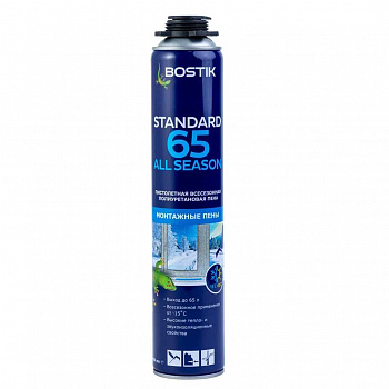 Пена профессиональная BOSTIK Standard 65 All SEASON полиуретановая всесезонная, 800 мл