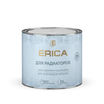 Эмаль для радиаторов акриловая Erica белая 1,8 кг
