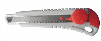 Нож со сменными лезвиями, 1+2 лезвия 18мм, ABS пластик, винтовой фиксатор "Монтажник"