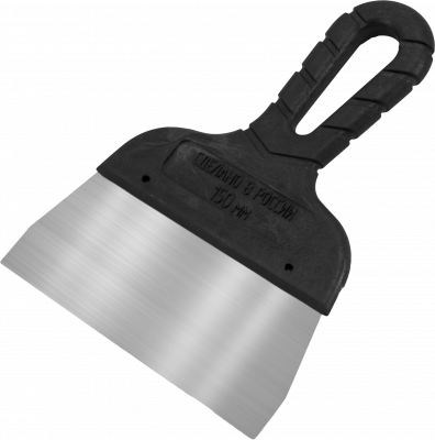 Шпатель с черной ручкой нержавеющая сталь 150мм DECOR