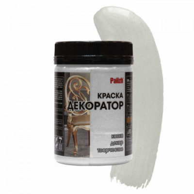 Краска декоратор №148 Palizh акриловая серебро-перламутр 0,25кг