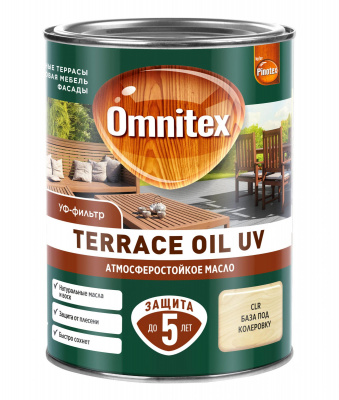 Масло для террас и садовой мебели Omnitex Terrace Oil база CLR 0,9л