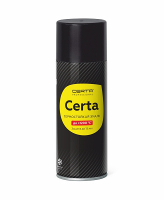 Аэрозольная эмаль термостойкая CERTA Professional белая матовая 520мл (до 700градусов С) RAL9003