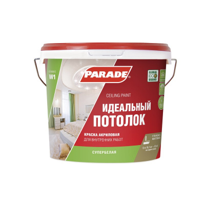 Краска PARADE W1 Идеальный потолок 5л матовая