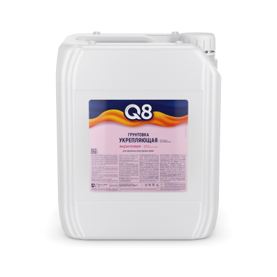 Грунтовка акриловая ФОРМУЛА Q8 укрепляющая, для наружних и внутренних работ 10л