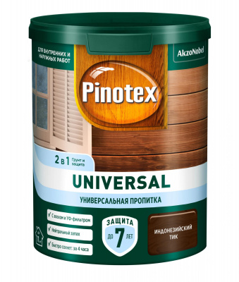 Пропитка PINOTEX-UNIVERSAL 2 в 1 Индонезийский тик 0,9л