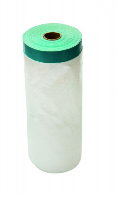 Защитная пленка с армированной ПВХ голубой лентой, 270смх16м, высота рулона 20см, UV21 Колор Эксперт