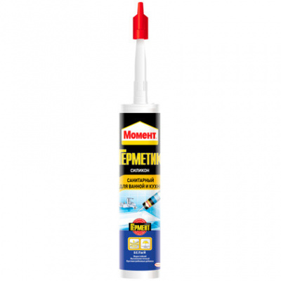 Герметик силиконовый санитарный Момент белый 280мл (Хенкель)
