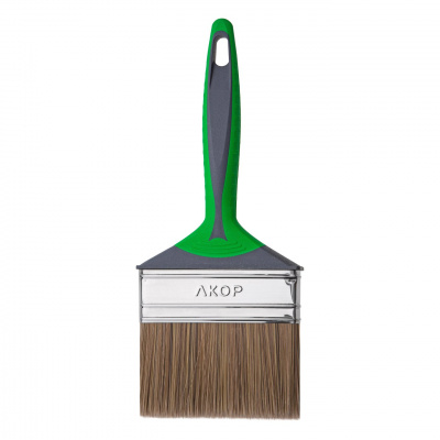 Кисть для дерева Профи 100х12, двухкомпонентная ручка, нержавеющая сталь АКОР