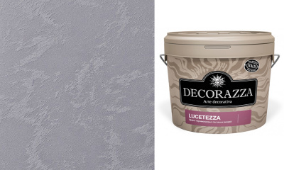 Декоративное покрытие DECORAZZA Lucetezza Nova LCN001 база Argento 5л с эффектом песчаных вихрей