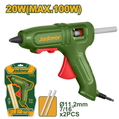 Пистолет клеевой 11мм 20 - 100Вт + 2 стержня JADEVER