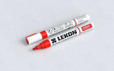 Маркер LEKON Standart с нитроэмалью 4 мм цвет красный