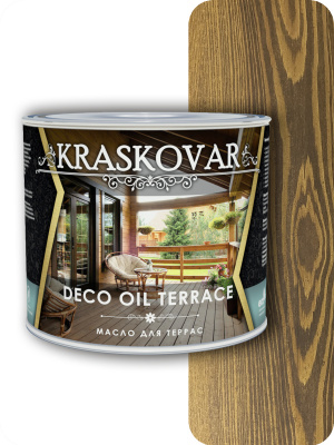 Масло для террас Kraskovar Deco Oil Terrace орех 2,2л