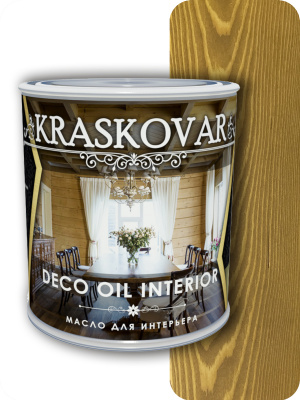 Масло для интерьера Kraskovar Deco Oil Interior дуб 0,75л