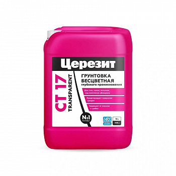 Грунтовка глубокого проникновения Церезит СТ17 TRANSPARENT 10л Бесцветная