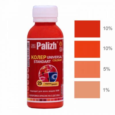 №25 Колер Palizh STANDART универсальный 100г персик для интерьерных работ