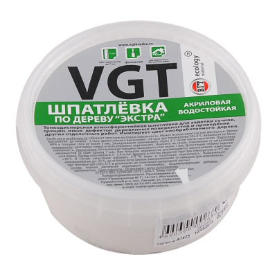 Шпатлевка по дереву дуб св-серый 0,3кг п/б (ВГТ) ЭКСТРА