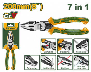 Плоскогубцы многофункциональные 200мм 7в1 JADEVER