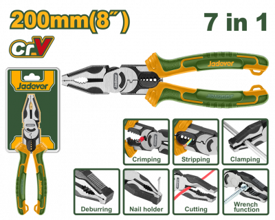 Плоскогубцы многофункциональные 200мм 7в1 JADEVER
