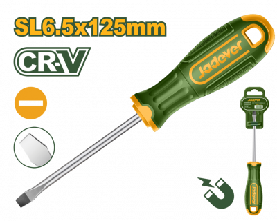 Отвертка шлицевая SL6.5 125мм Cr-V JADEVER