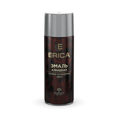 Аэрозольная эмаль алкидная Erica светло-серая 520мл