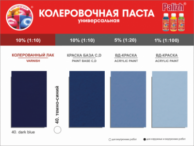 №40 Колер Palizh STANDART универсальный 0,1л (140 г ) темно-синий