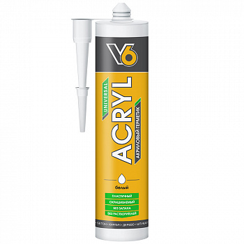 Герметик акриловый V6 белый 260мл