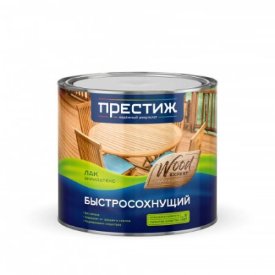 Лак ПРЕСТИЖ по дереву Акрилатекс быстросохнущий полуглянцевый 0,9л
