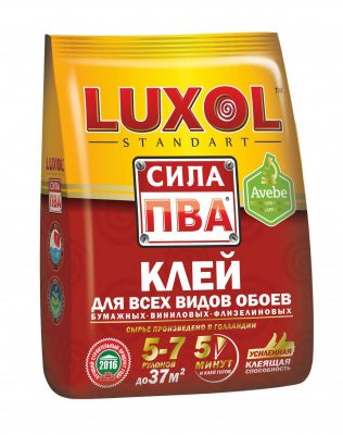 Клей обойный «LUXOL сила ПВА» (Standart) 200 г, пакет