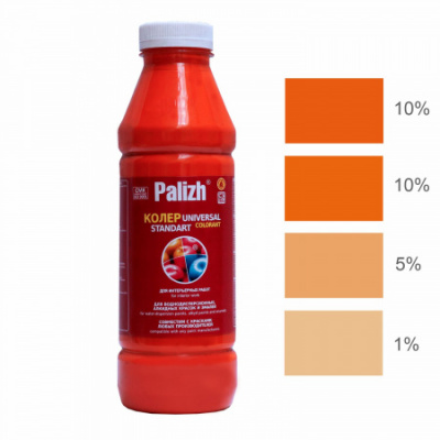 №37 Колер "Palizh" STANDART унив-й 0,1л (140г) оранжевый (Ижевск)