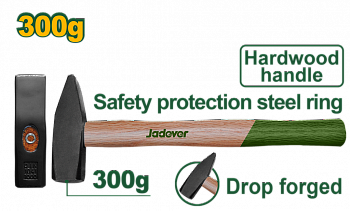 Молоток 300гр с деревянной ручкой JADEVER