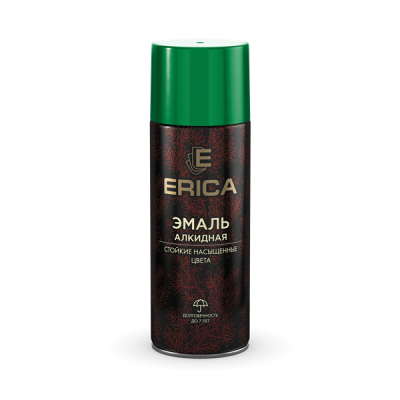 Аэрозольная эмаль алкидная Erica светло-зеленая 520мл