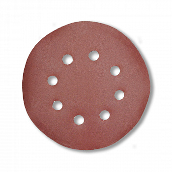 Круг абразивный на велюровой основе зерно 60, d 125, 8 отверстий (5шт) "TOOLBERG"