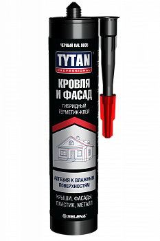 Герметик-клей TYTAN гибридный Кровля и фасад черный 280 мл