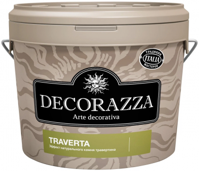 Декоративное покрытие DECORAZZA Traverta TT 001 15кг с эффектом камня травертина