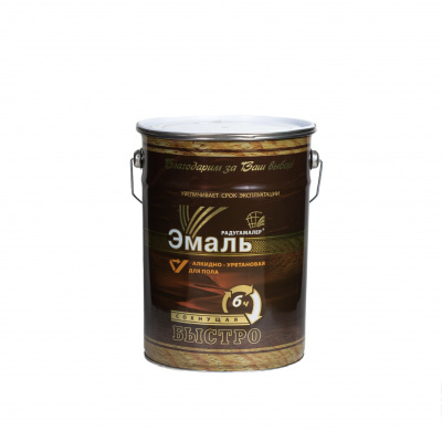 Эмаль для пола алкидно-уретановая быстросохнущая РАДУГАМАЛЕР золотисто-коричневая 6кг