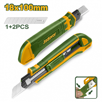 Нож универсальный 170мм + 3 лезвия 18мм JADEVER